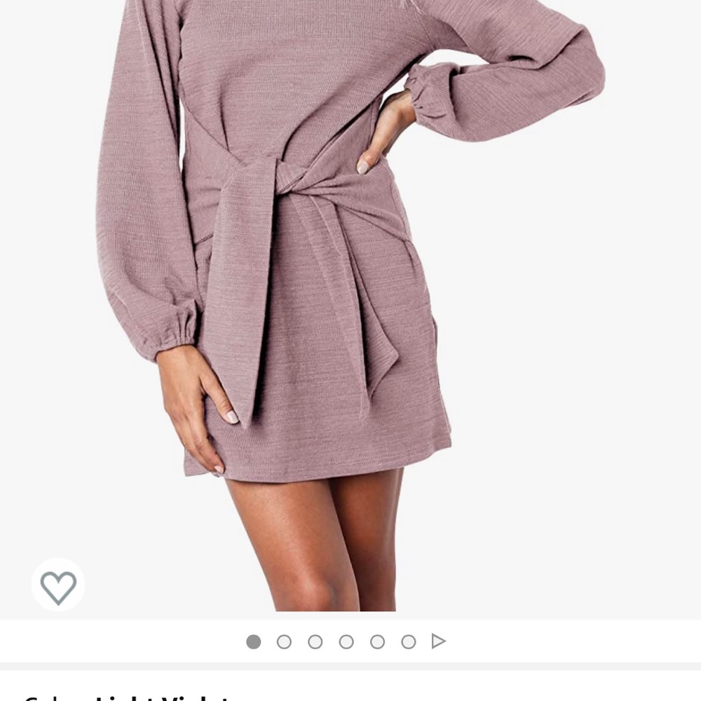 R. Vivimos  Lilac Long Sleeve Wrap Style Casual  Dress Size L